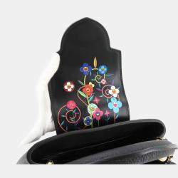 Pre Owned Louis Vuitton Capucines BB Takashi Murakami Noir Taurillon Leather Handbag