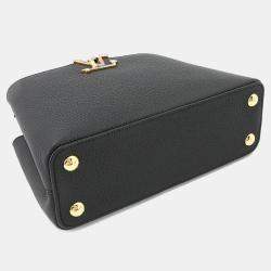 Pre Owned Louis Vuitton Capucines BB Takashi Murakami Noir Taurillon Leather Handbag