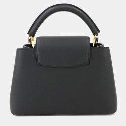 Pre Owned Louis Vuitton Capucines BB Takashi Murakami Noir Taurillon Leather Handbag