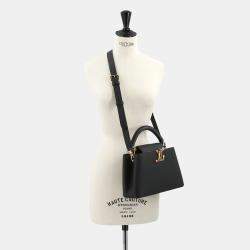 Pre Owned Louis Vuitton Capucines BB Takashi Murakami Noir Taurillon Leather Handbag