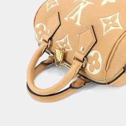 مملوكة مسبقًا حقيبة يد لوي فيتون سبيدي باندوليير 20 أرزونا كريم مونوجرام إمبرينت جلد