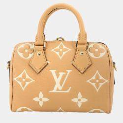 مملوكة مسبقًا حقيبة يد لوي فيتون سبيدي باندوليير 20 أرزونا كريم مونوجرام إمبرينت جلد