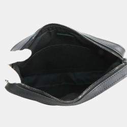 Pre Owned Louis Vuitton Trio Messenger Noir Monogram Shadow Leather Shoulder Bag