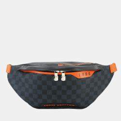 Pre Owned Louis Vuitton Discovery Bumbag Ebene Damier Cobalt Canvas Body Bag