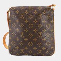 Pre Owned Louis Vuitton Musette Salsa Short Brown Monogram Canvas Shoulder Bag