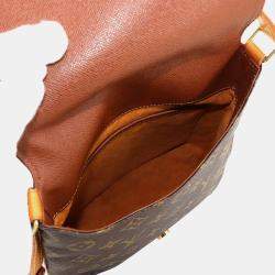Pre Owned Louis Vuitton Musette Salsa Short Brown Monogram Canvas Shoulder Bag