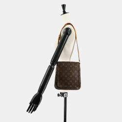 Pre Owned Louis Vuitton Musette Salsa Short Brown Monogram Canvas Shoulder Bag