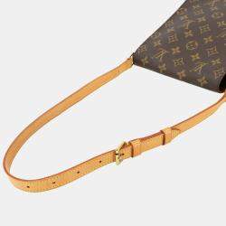 Pre Owned Louis Vuitton Musette Salsa Short Brown Monogram Canvas Shoulder Bag