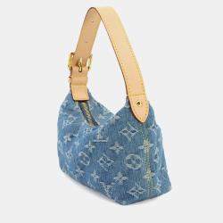 مملوكة مسبقًا حقيبة يد لوي فيتون هيلز بوكيت جينز أزرق مونوغرام