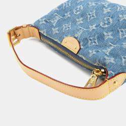 مملوكة مسبقًا حقيبة يد لوي فيتون هيلز بوكيت جينز أزرق مونوغرام