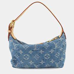 مملوكة مسبقًا حقيبة يد لوي فيتون هيلز بوكيت جينز أزرق مونوغرام