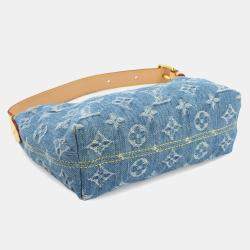 مملوكة مسبقًا حقيبة يد لوي فيتون هيلز بوكيت جينز أزرق مونوغرام