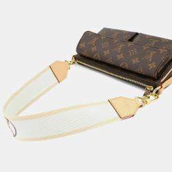 Pre Owned Louis Vuitton Viva Cite Brown Monogram Canvas Shoulder Bag