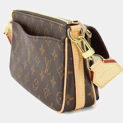 Pre Owned Louis Vuitton Viva Cite Brown Monogram Canvas Shoulder Bag