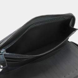 Pre Owned Louis Vuitton Zippy Wallet Vertical Black Monogram Taurillon Leather Wallet