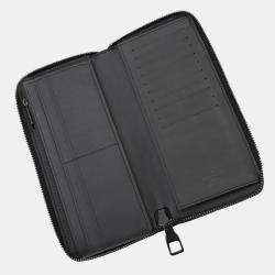 Pre Owned Louis Vuitton Zippy Wallet Vertical Black Monogram Taurillon Leather Wallet