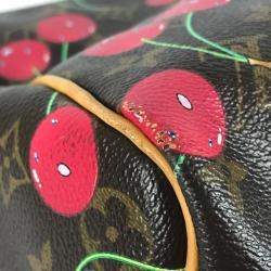 مملوكة مسبقًا حقيبة سفر لويس فويتون مونوغرام الكرز كيبول 45 تاكا شي موراكامي قماش بني