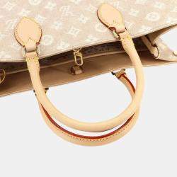 Pre Owned Louis Vuitton Travel With On The Go Organizer Tote Shoulder Bag Beige