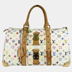مملوكة مسبقًا Louis Vuitton Monogram Multicolore Keepall 45 Handbag Canvas And Available In Blanc White