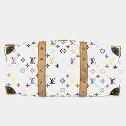 مملوكة مسبقًا Louis Vuitton Monogram Multicolore Keepall 45 Handbag Canvas And Available In Blanc White