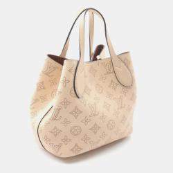 مملوكة مسبقًا Louis Vuitton Blossom Pm Mahina Handbag Leather Beige
