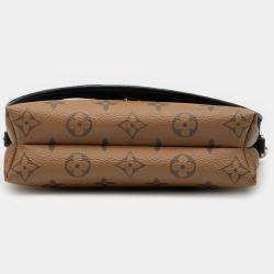 Pre Owned Louis Vuitton Black/Brown Monogram Reverse and Epi Printed Kabuki Masks Pochette