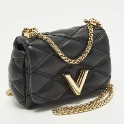 مملوكة مسبقًا حقيبة كروس بودي جلد ماليتاج سوداء لويس فيتون غو-14 بيكو