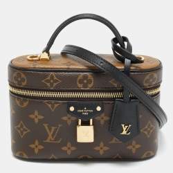Pre Owned Louis Vuitton Vanity Monogram Reverse Canvas Chain Pouch