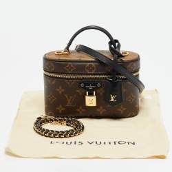 Pre Owned Louis Vuitton Vanity Monogram Reverse Canvas Chain Pouch