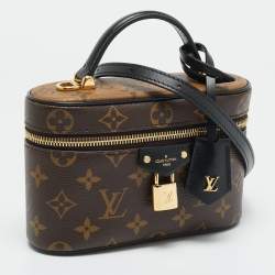 Pre Owned Louis Vuitton Vanity Monogram Reverse Canvas Chain Pouch