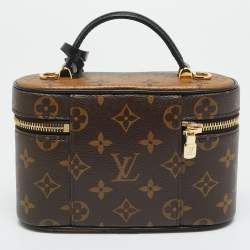 Pre Owned Louis Vuitton Vanity Monogram Reverse Canvas Chain Pouch