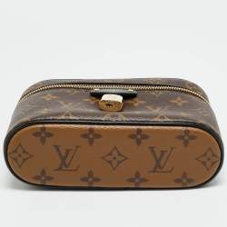 Pre Owned Louis Vuitton Vanity Monogram Reverse Canvas Chain Pouch