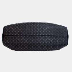 Pre Owned Louis Vuitton Black Embossed Calfskin Nanogram Satchel