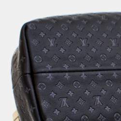 Pre Owned Louis Vuitton Black Embossed Calfskin Nanogram Satchel