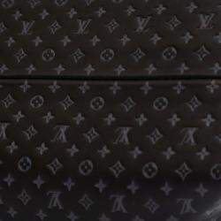 Pre Owned Louis Vuitton Black Embossed Calfskin Nanogram Satchel