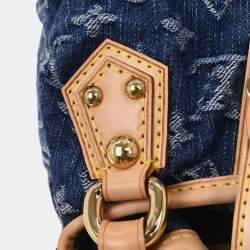 مملوكة مسبقًا حقيبة لوي فيتون بليتي دينيم مونوغرام أزرق