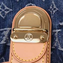 مملوكة مسبقًا حقيبة لوي فيتون بليتي دينيم مونوغرام أزرق