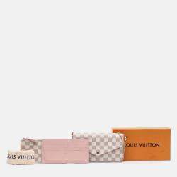 مملوكة مسبقًا Louis Vuitton White Damier Azur Pochette Felicie