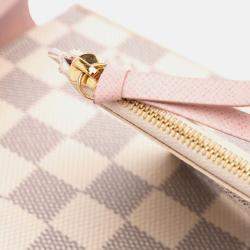 مملوكة مسبقًا Louis Vuitton White Damier Azur Pochette Felicie