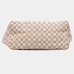 Pre Owned Louis Vuitton White Damier Azur Neverfull GM