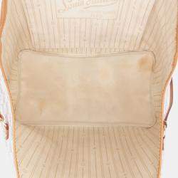 Pre Owned Louis Vuitton White Damier Azur Neverfull GM