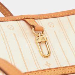 Pre Owned Louis Vuitton White Damier Azur Neverfull GM