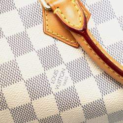 Pre Owned Louis Vuitton White Damier Azur Speedy Bandouliere 30