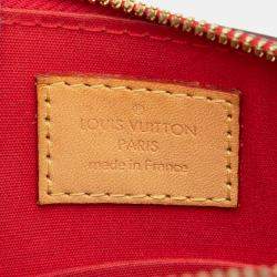 Pre Owned Louis Vuitton Red Monogram Vernis Alma BB
