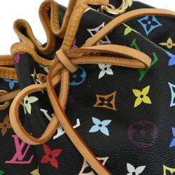 مملوكة مسبقًا Louis Vuitton Black Monogram Multicolor Petite Noe Handbag