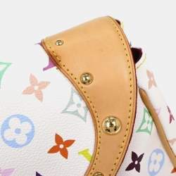 Pre Owned Louis Vuitton White Multicolor Beverly Gm Handbag