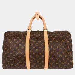 مملوكة مسبقًا Louis Vuitton Monogram Keepall 50 Duffle Travel Handbag