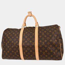 مملوكة مسبقًا Louis Vuitton Monogram Keepall 50 Duffle Travel Handbag