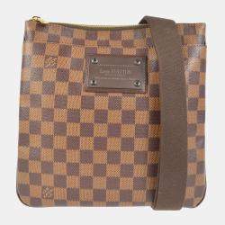 مملوكة مسبقًا Louis Vuitton Damier Pochette Plate Brooklyn Shoulder Bag