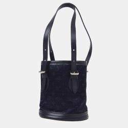 مملوكة مسبقًا Louis Vuitton Black Monogram Satin Little Bucket Handbag